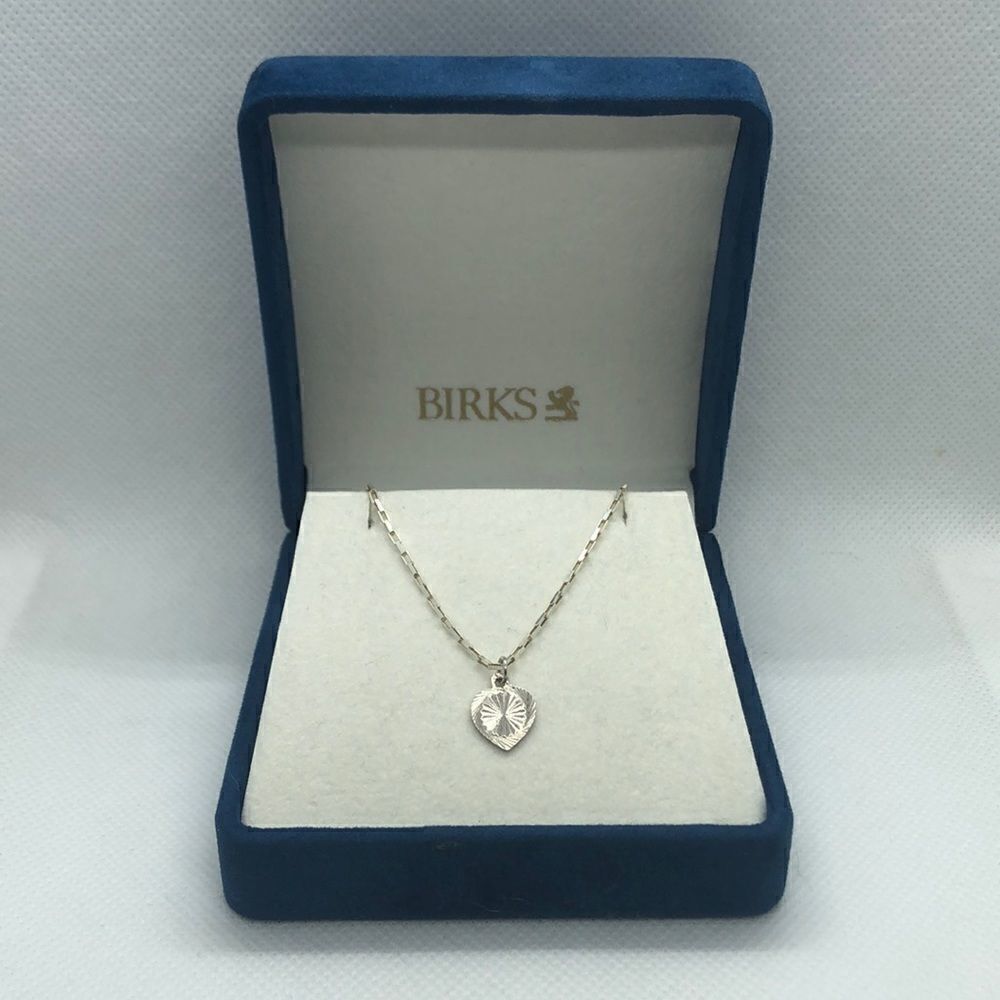 💛 Silver Reversible Heart Necklace